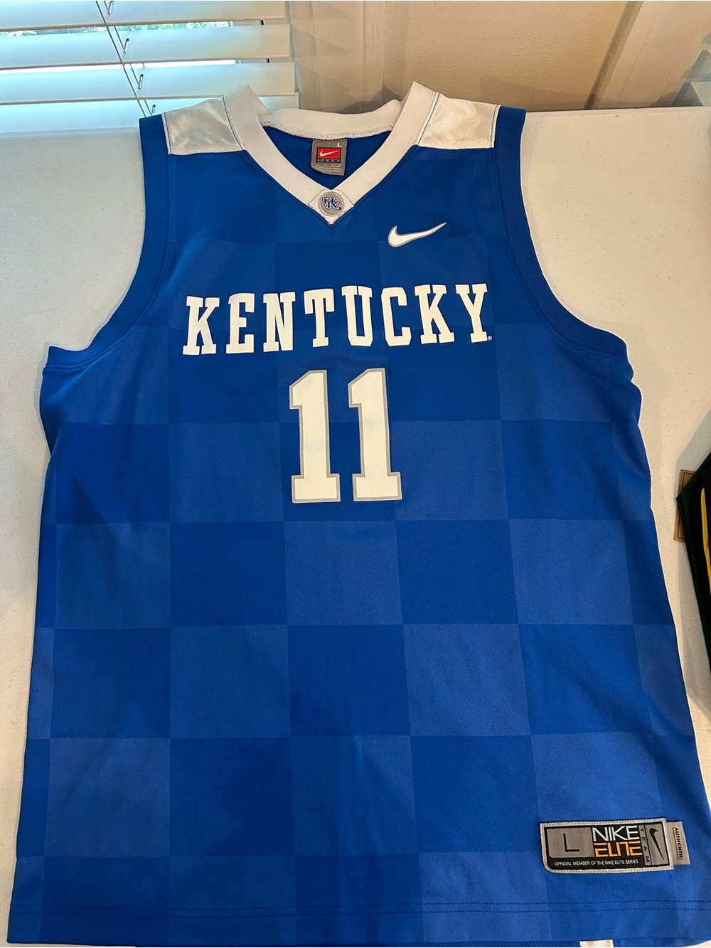 Nike Blue & White Kentucky #11 Basketball Jersey